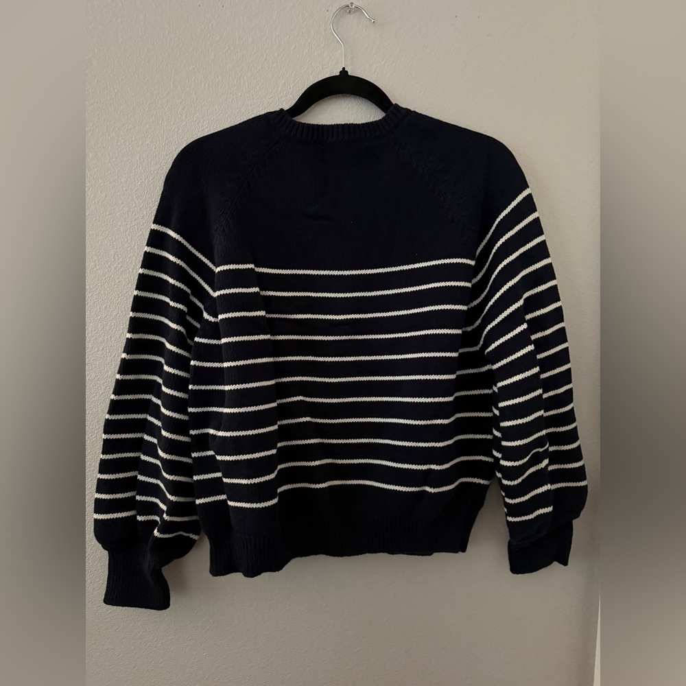 EUC Sezane Leontine Jumper in Navy/White - Picture 2 of 5